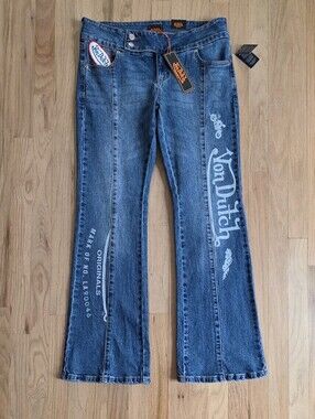 Von Dutch Women's Blue Flare Jeans BNWT